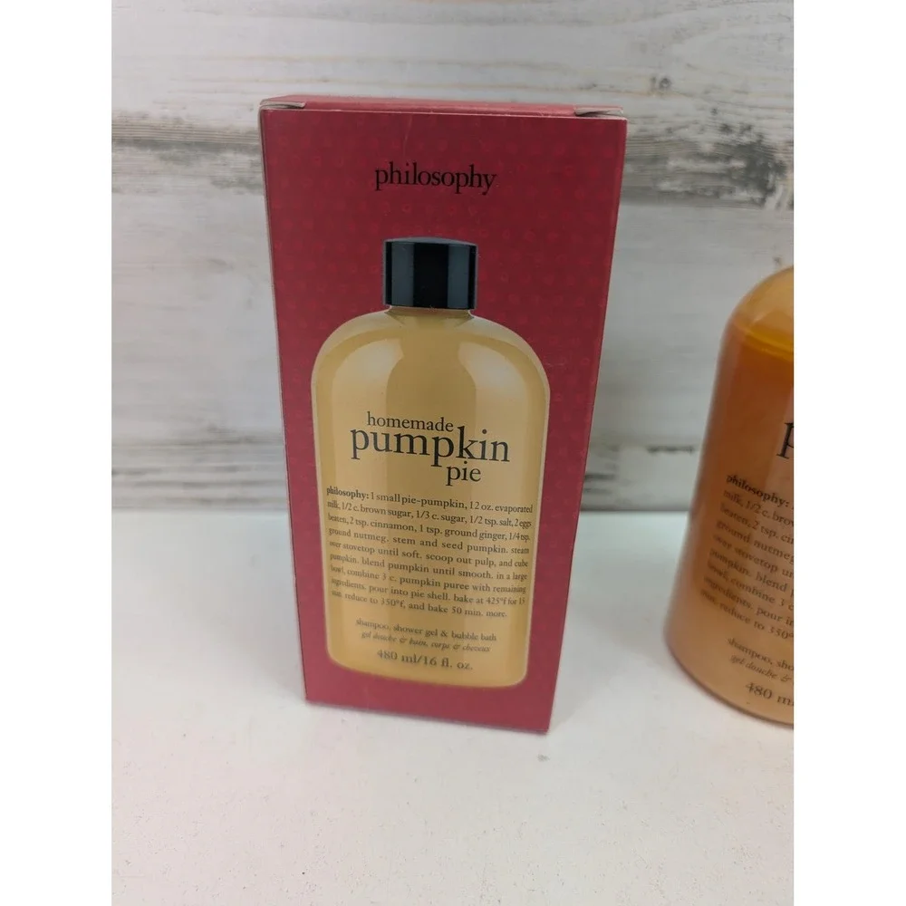 Philosophy Homemade Pumpkin Pie Shower Gel 16 Fl Oz Orange Scented Body